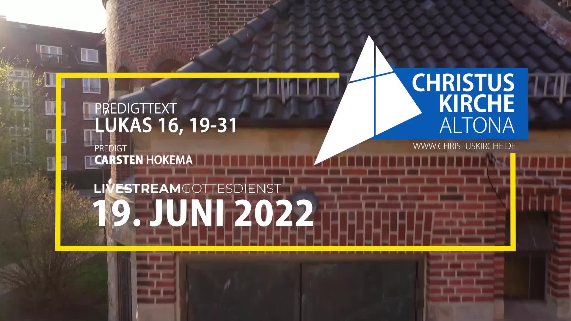 Gottesdienst am 19. Juni 2022 aus der Christuskirche Altona...