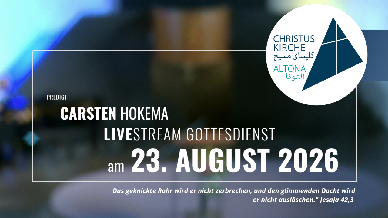 Gottesdienst am 23. August 2026 aus der Christuskirche Altona